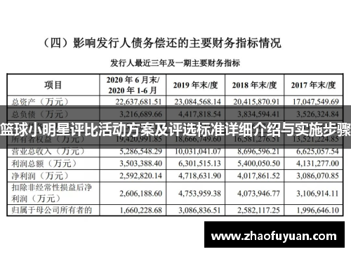 篮球小明星评比活动方案及评选标准详细介绍与实施步骤